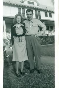Henry (Bud) and Lois Lohmeyer on their honeymoon.