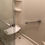 remodeled shower with seat