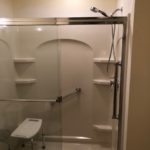 remodeled shower with seat