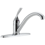 Delta Classic single handle kitchen faucet in chrome finish without sprayer