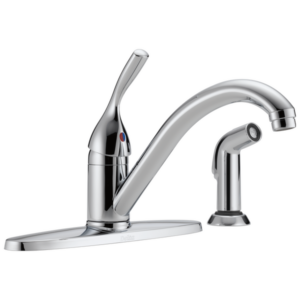 Delta Classic Single Handle Kitchen Faucet with Sprayer Chrome