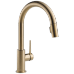 Delta Trinsic kitchen faucet in champagne bronze finish