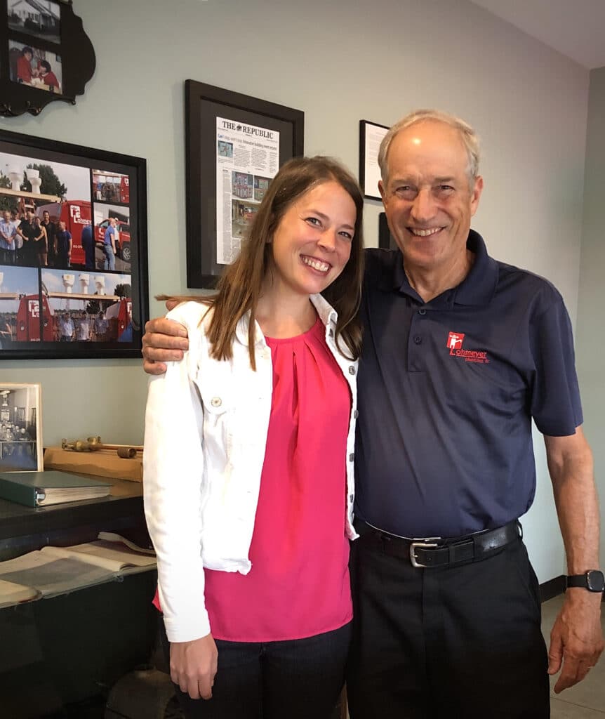Joe and Betsy – Third and fourth generation of Lohmeyer Plumbing in Columbus Indiana