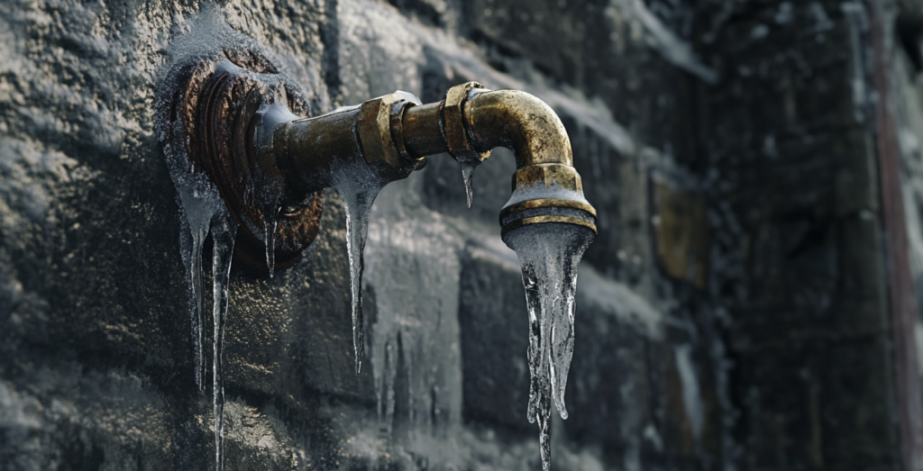 frozen exterior spigot