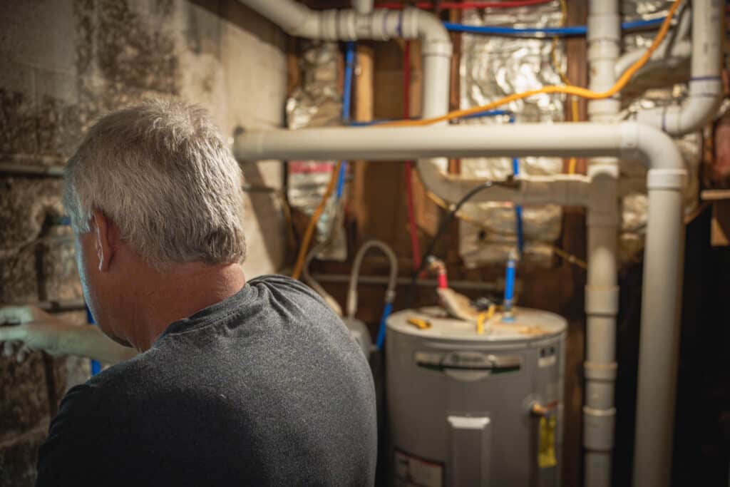 Plumbing work for a bathroom remodel