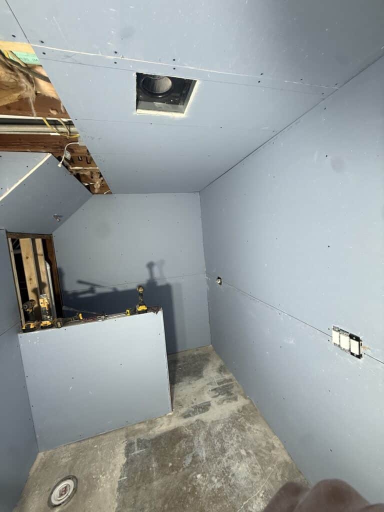 Drywall work update