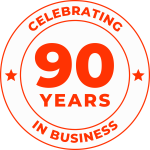 90 Anniversary Badge Round Logo